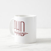 Name Burgundy PhD Kaffeezubereitung Tasse (Vorderseite Links)