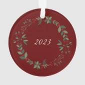 Name Burgundy Sweet Mouse Weihnachtsbaum Ornament (Rückseite)