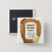 Name Button Favoriten für Baseball Party Geburtsta (Vorne & Hinten)