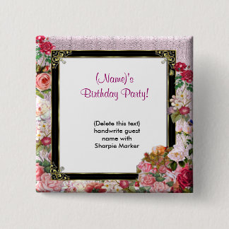 Name Button Favoriten für Party oder Pensionierung