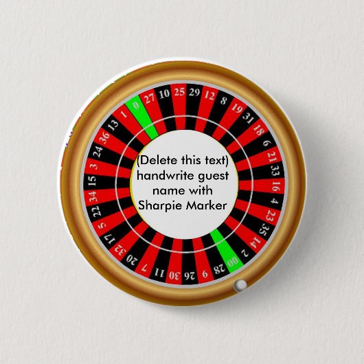 Name Button Roulette Favoriten für CASINO Night Pa (Vorderseite)