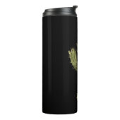 Name Cactus Blume Vintag Black Thermal Tumbler Thermosbecher (Nach links gedreht)