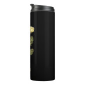 Name Cactus Blume Vintag Black Thermal Tumbler Thermosbecher (Nach rechts gedreht)