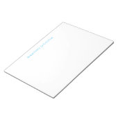 Name Calligraphy Script Plain Simple White Blue Notizblock (angewinkelt)