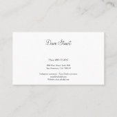 Name Cards Classical design Visitenkarte (Rückseite)