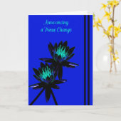 Name Change Announcement Card mit Water Lilis Karte (Gelbe Blume)