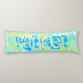 Name Change Body Pillow Name Collage Soft Pastels Seitenschläferkissen (Rückseite)