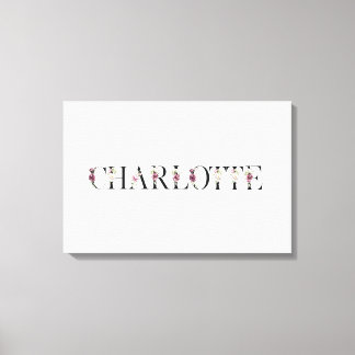 Name Charlotte Leinwanddruck