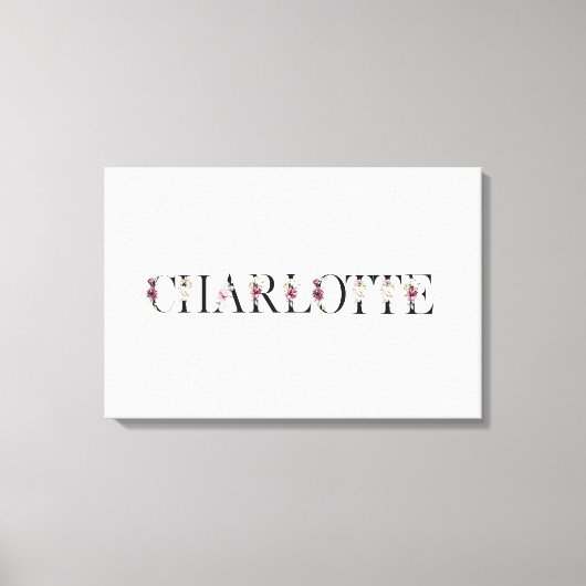 Name Charlotte Leinwanddruck (Vorderseite)