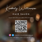 Name Chic Signature Script QR Code Fensteraufkleber