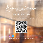 Name Chic Signature Script QR Code Fensteraufkleber (Blatt 2)