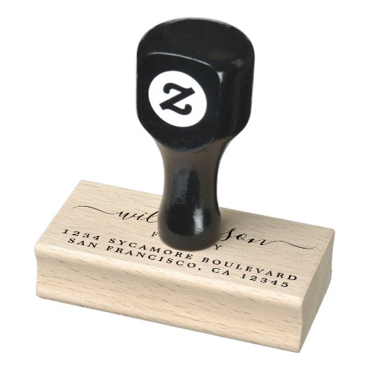 Name Chic-SkriptRücksendeadresse Gummistempel (Stempel)