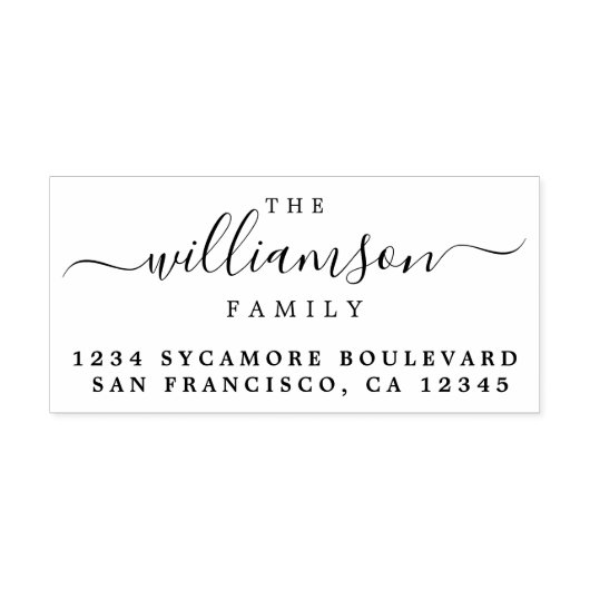 Name Chic-SkriptRücksendeadresse Gummistempel (Prägung)