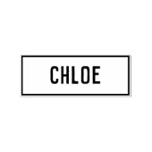 Name Chloe Gummistempel (Prägung)