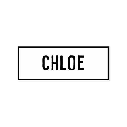 Name Chloe Gummistempel (Prägung)