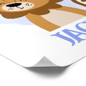 Name Christliches Niedliches Zitat von Baby Lion Poster (Ecke)