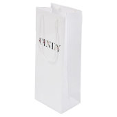 Name Cindy Geschenktüte Für Weinflaschen (Vorderseite Schrägansicht)