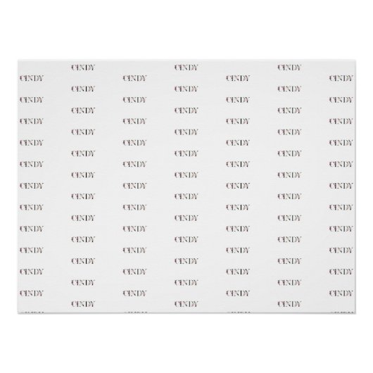 Name Cindy Poster (Vorderseite)