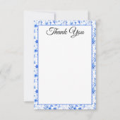 Name, Cobalt Blue Protea Flower Thank You Flat Mitteilungskarte (Vorderseite)