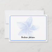 Name, Cobalt Blue Thank You Flat Note Card Mitteilungskarte (Rückseite)
