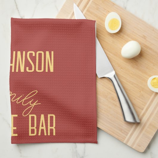 Name Coffee Retro Geschirrtuch (Viertel Falte)