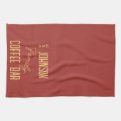 Name Coffee Retro Geschirrtuch (Horizontal)