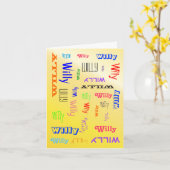 Name Collage Personalisiert Gelb Karte (Gelbe Blume)