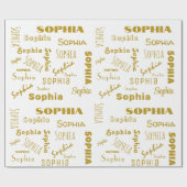 Name Collage Personalisiert Weihnachten Geschenkpapier (Flach)