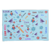 Name Collage 🎁 Phantastisch Bam Pow Superhero Kissenbezug (Vorderseite-Rechts)