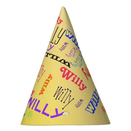 Name Collage 🎁 Phantastisch Word Cloud Fun Fab Partyhütchen (Rechts)