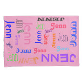 Name Collage 🎁 Phantastische Word Cloud Fun Fan H Kissenbezug (Vorderseite-Rechts)