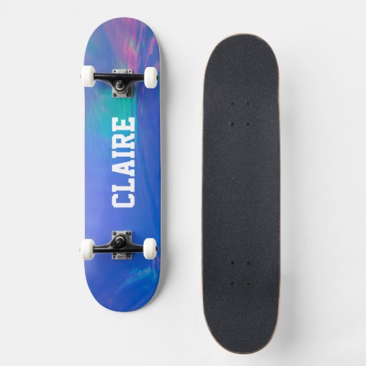 Name Collvable Holographic Cool Blue Skateboard (Vorderseite)