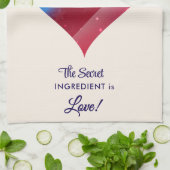 Name || Colorful Patriotic Pattern Heart and Quote Geschirrtuch (Gefaltet)