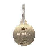 Name Coole Verschleißglättung hinzufügen Haustiermarke (Rückseite)