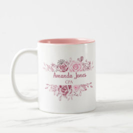 Name CPA Accountant Rose Zweifarbige Tasse