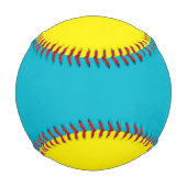Name Custom Aqua Blue und Yellow Baseball hinzufüg (Rückseite)