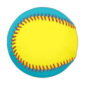 Name Custom Aqua Blue und Yellow Baseball hinzufüg (Vorderseite Links)