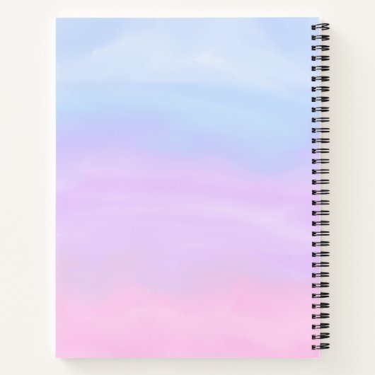 Name Customization Unicorn-Notebook Notizblock (Rückseite)