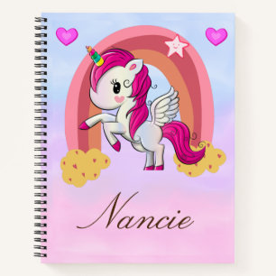 Name Customization Unicorn-Notebook Notizblock