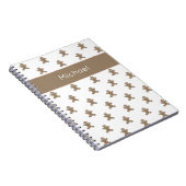 Name Cute Gingerbread Man Cookies Holiday Notebook Notizblock (Rechte Seite)