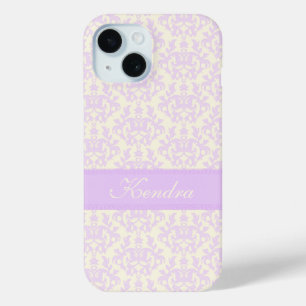 Name Damask light lila & creme Case-Mate iPhone Hülle