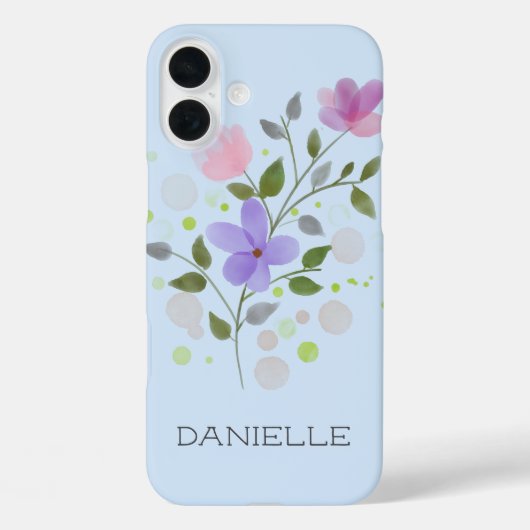 Name Danielle mit Blume Case-Mate iPhone Hülle (Rückseite)