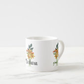 Name, dankbar, Vierter Herbst Blume 6oz Halten Espressotasse (Vorderseite Rechts)