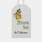 Name, Danke, Papiergequillte Blume Geschenkanhänger (Vorderseite)