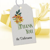 Name, Danke, Papiergequillte Blume Geschenkanhänger