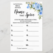 Name, dass Gewürz-Brautparty Bilinguale Spielkarte Flyer (Vorne)