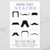 Name, dass Mustache Game, blau, grau Flyer (Vorne)