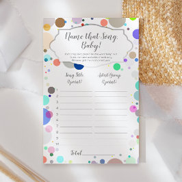 Name, dass Song farbenfrohe Fun Baby Dusche Spiel