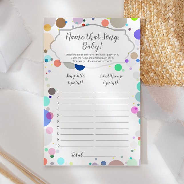 Name, dass Song farbenfrohe Fun Baby Dusche Spiel (Von Creator hochgeladen)