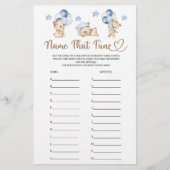 Name, dass Tune Teddy Bear Boy Baby Dusche (Vorderseite)